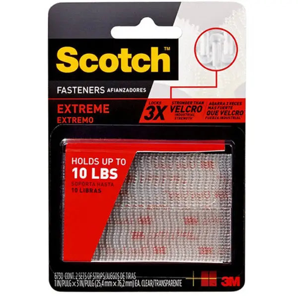 1 x 3 3M RF9730 Clear Scotch Dual Lock Reclosable Extreme Fastener