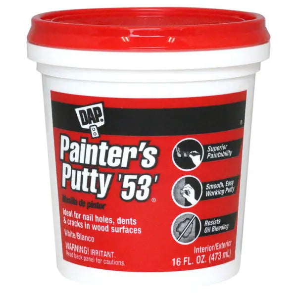 1 Pt Dap 12242 #53 Painters Putty White Professional Painters Putty