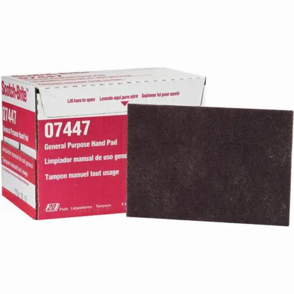 6 x 9 3M 07447 Maroon Scotch-Brite General Purpose Hand Pads, 20-Pack