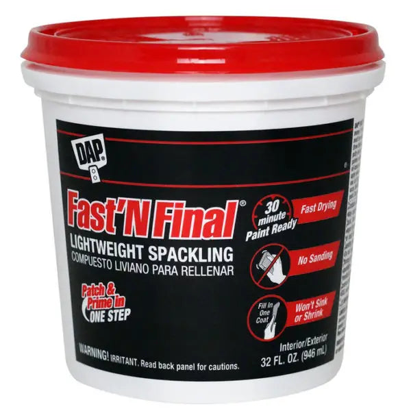 1 Qt Dap 12142 Fast N Final Light Weight Spackling