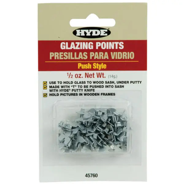 Hyde Tools 45760 Hyde Push-Style Glazing Points, 10-Pack