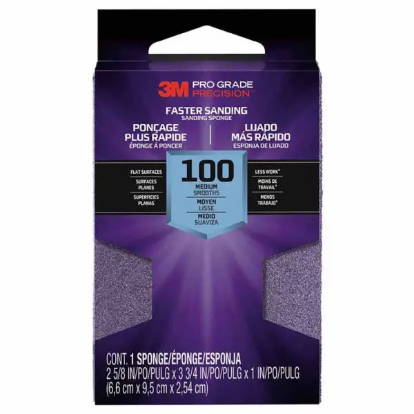 3-3-4 x 2-5-8 x 1 3M 24001 Trip-F-B Pro Grade Precision Sanding Sponge, Fine