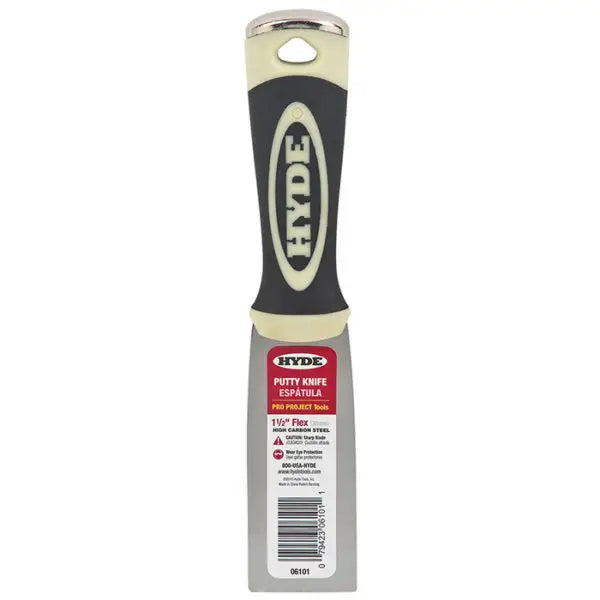 1-1-2 Hyde Tools 06101 Pro-Project Flexible Putty Knife w- Hammer Head End