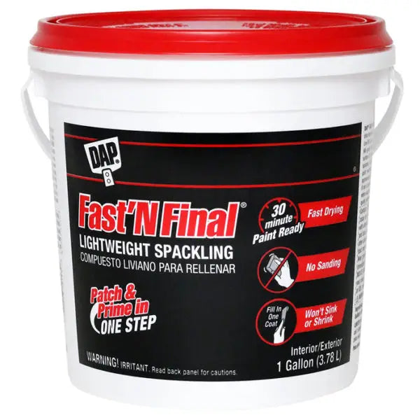 1 Gal Dap 12143 Fast N Final Light Weight Spackling