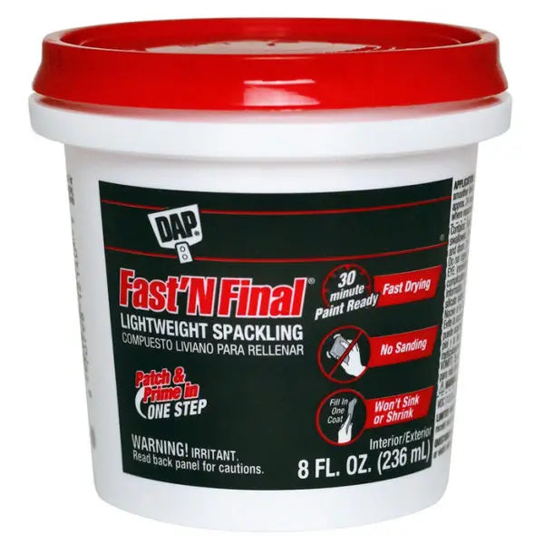 1-2 Pt Dap 12140 Fast N Final Lightweight Spackling