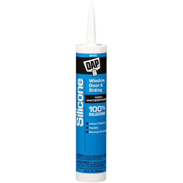 9.8 Oz Dap 8646 White 100% Silicone Window, Door, and Siding Sealant