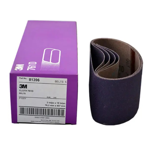 3 x 18 3M 81396 761D Portable Sanding Belt, P100Y-Grit