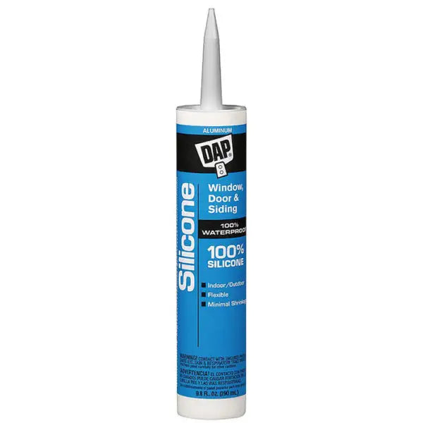 9.8 Oz Dap 8643 Aluminum 100% Silicone Window, Door, and Siding Sealant