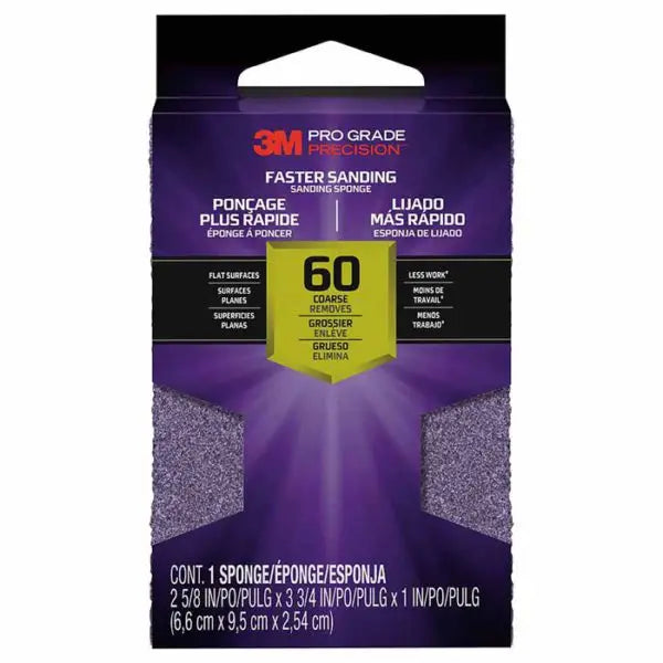 3-3-4 x 2-5-8 x 1 3M 24000 Trip-M-B Pro Grade Precision Sanding Sponge, Medium