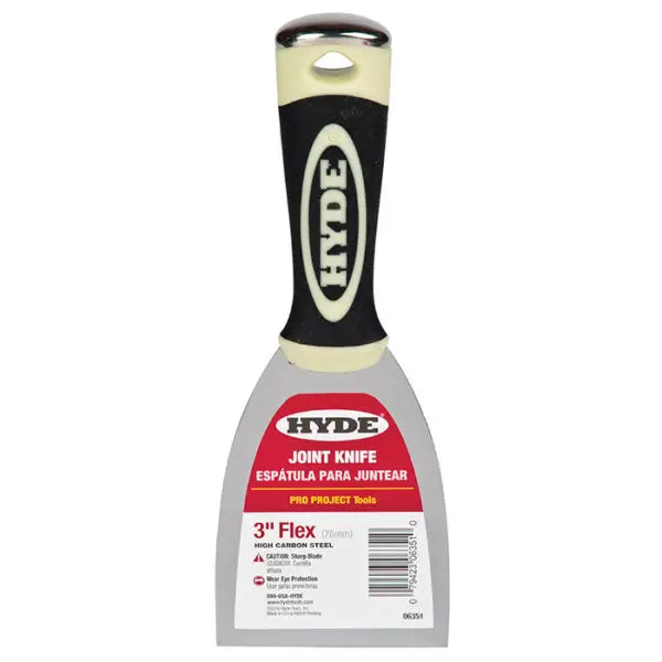 3 Hyde Tools 06351 Pro-Project Flexible Joint Knife w- Hammer Head End