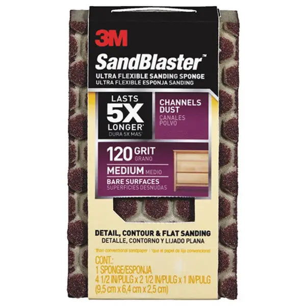 4-1-2 x 2-1-2 x 1 3M 20907-120-UFS SandBlaster Ultra Flexible 120-Grit, Medium