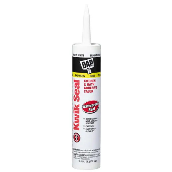 10.1 Oz Dap 18002 White Kwik Seal Kitchen And Bath Adhesive Caulk