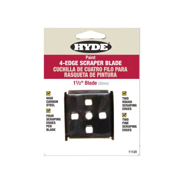 1-1-2 Hyde Tools 11120 Hyde Lifetime 4-Edge Replacement Scraper Blade