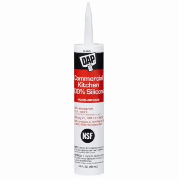 9.8 Oz Dap 08658 Clear Commercial Kitchen 100% Silicone Sealant