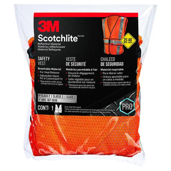 3M 94625-80030T Orange Tekk Protection Hi-Viz Contruction Vest