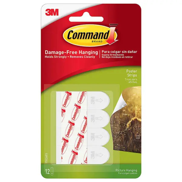 1 Lb 3M 17024ES White Command Poster Strips