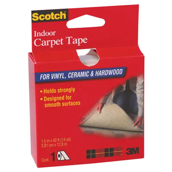 1.5 x 423M CT2010 Scotch Indoor Carpet Tape For Vinyl, Ceramic, & Hardwood