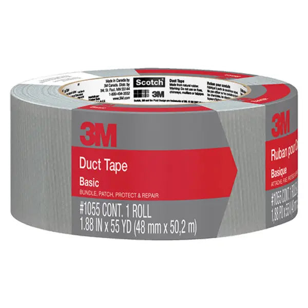 1.88 x 55 Yds 3M 1055 Gray 3M Basic Duct Tape