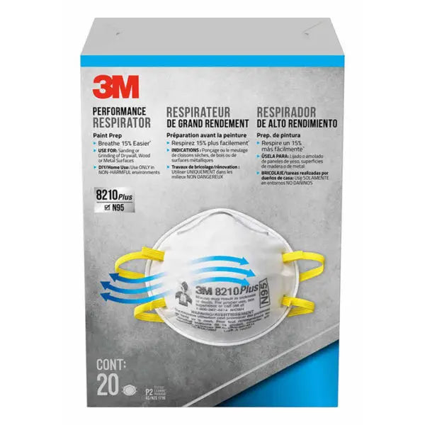 3M 8210PP20 Tekk Protection Particulate Respirator, Contractor 20-Pack