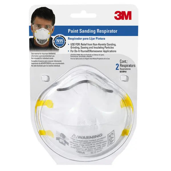 3M 8210PA1-A Tekk Protection Paint Sanding Respirator, 2-Pack